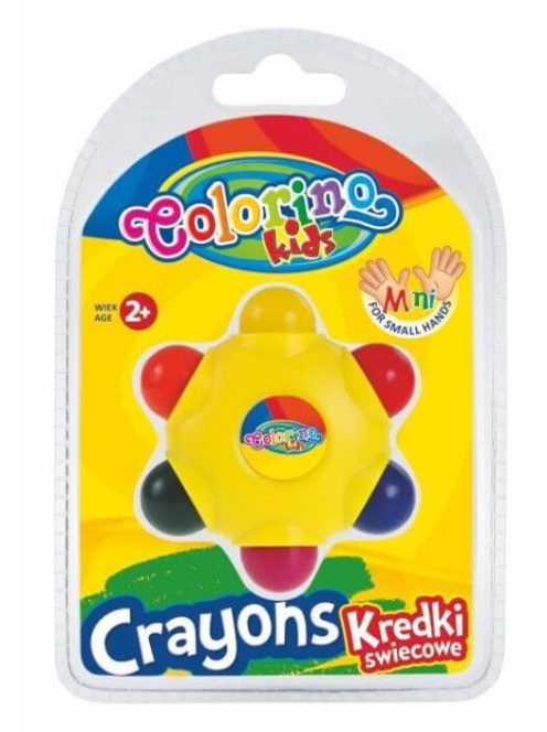 Marokzsírkréta készlet, 6 db-os, csillag alakú, Colorino Baby Line 2+