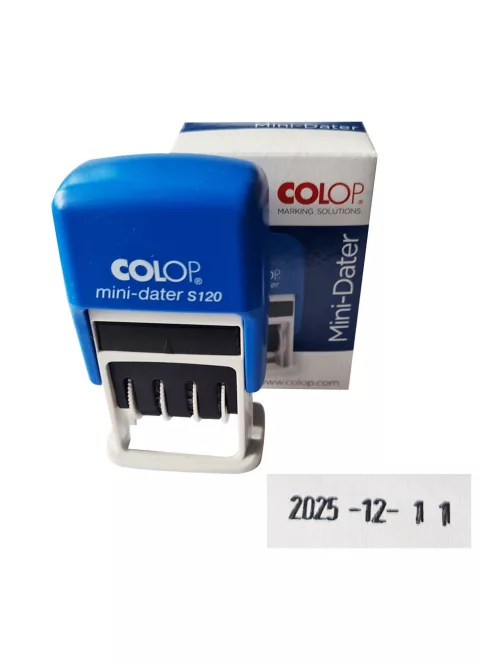 Dátumbélyegző S120 év számmal, hónap számmal, nap számmal mini ISO Colop