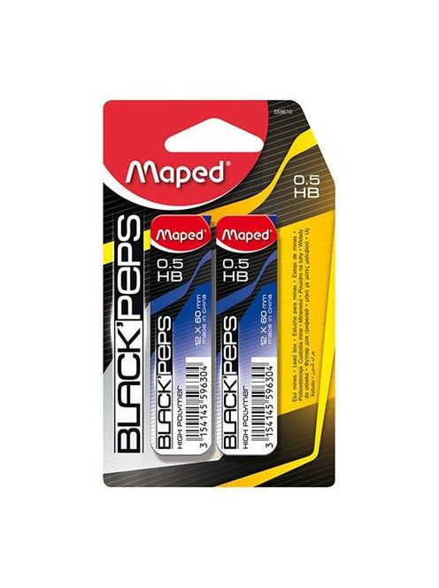 Ironbetét, ironbél 0,5 HB, 2x12 db, Maped Black Peps