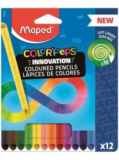   Színes ceruzakészlet 12 db-os, Maped Color Peps INFINITY, háromszög test