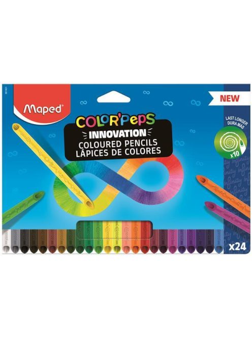 Színes ceruzakészlet 24 db-os, Maped Color Peps INFINITY, háromszög test