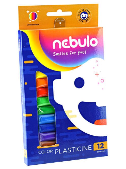 Gyurmakészlet, színes, 12 db-os, Nebulo