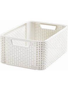   CURVER Rattan hatású kosár, 18l, törtfehér, CURVER "Style M"