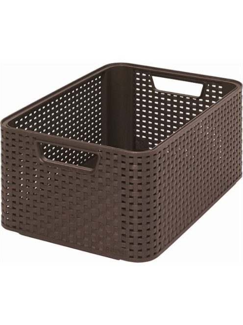 CURVER Rattan hatású kosár, 18l, sötétbarna, CURVER "Style M"