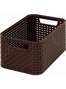   CURVER Rattan hatású kosár, 6l, sötétbarna, CURVER "Style S"