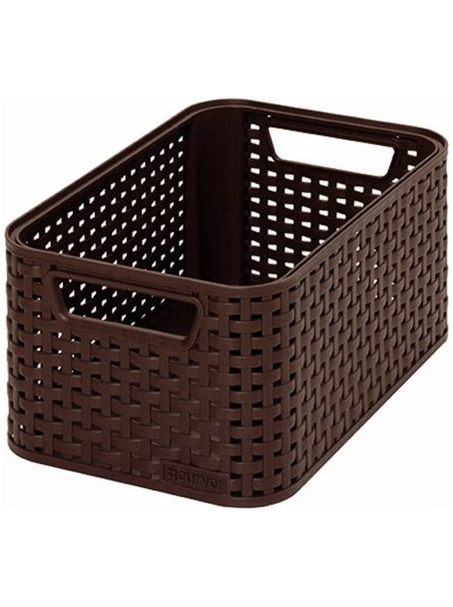 CURVER Rattan hatású kosár, 6l, sötétbarna, CURVER "Style S"