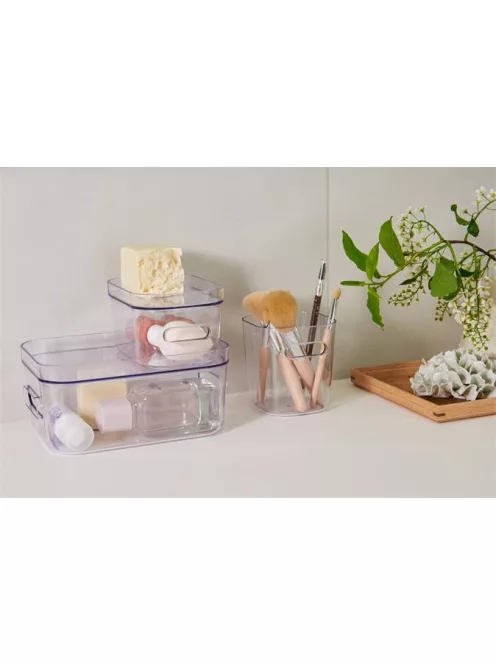 SMARTSTORE Műanyag tárolódoboz, 1,5 liter, SMARTSTORE "Compact Clear S", átlátszó