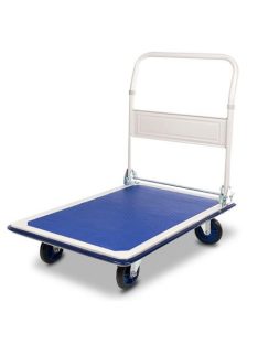  Szállítókocsi, összecsukható, 300 kg teherbírás, kék-fehér