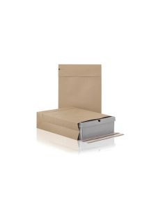   Boríték, visszaküldhető, két ragasztócsíkkal, M, 350x450x80+100 mm, "e-Green"