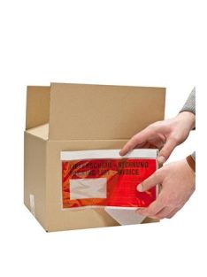 Okmánykísérő tasak, C/5, öntapadós, 240x185 mm, piros