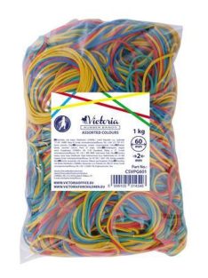   VICTORIA FACILITY Postázógumi, 60X2 mm, VICTORIA FACILITY, 1 kg, vegyes színű
