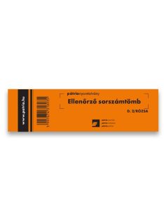   Pátria Nyomtatvány Ellenőrző sorszámtömb 100 lapos 146x40 mm rózsa