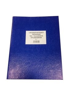   IMN Lakásszövetkezeti Társasházi Tag Tulajdonos Nyilvántartás 50 lapos gyűrűskönyv