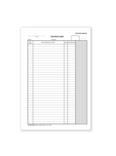   Pátria Nyomtatvány Felmérési napló 25x5 lapos tömb A/4 álló