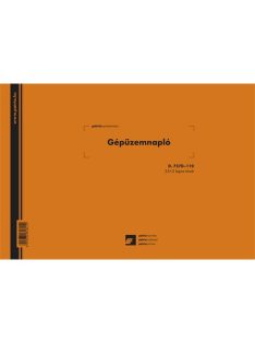  Pátria Nyomtatvány Gépüzemnapló 25x3 lapos tömb A/4 fekvő
