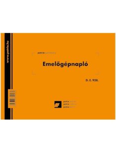 Pátria Nyomtatvány Emelőgépnapló 24 lapos A/5 fekvő