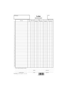   Pátria Nyomtatvány Leltár árváltozásról szabadlap A/4 álló