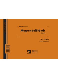 Pátria Nyomtatvány Megrendelőtömb 50x3 lapos A/5 fekvő