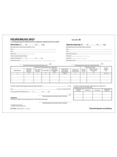   Pátria Nyomtatvány Felvásárlási jegy (mezőgazdasági termékfelvásárlás/szolgáltatás igénybevétel bizonylata) 50x3 lapos tömb 295x203 mm