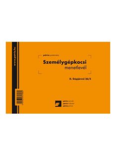   Pátria Nyomtatvány Személygépkocsi menetlevél 100 lapos tömb A/5 fekvő