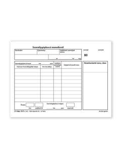   Pátria Nyomtatvány Személygépkocsi menetlevél 100 lapos tömb A/5 fekvő