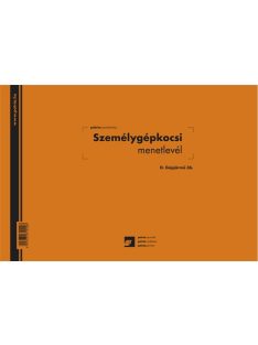   Pátria Nyomtatvány Személygépkocsi menetlevél 100 lapos tömb A/4 fekvő