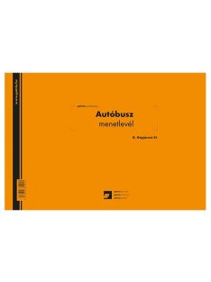   Pátria Nyomtatvány Autóbusz menetlevél 100 lapos tömb A/4 fekvő