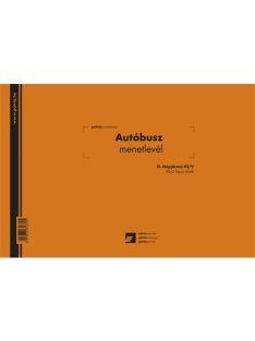   Pátria Nyomtatvány Autóbusz menetlevél 50x2 lapos tömb A/4 fekvő