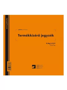   Pátria Nyomtatvány Termékkísérő jegyzék 25x4 lapos tömb