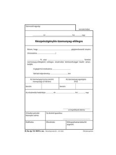   Pátria Nyomtatvány Készpénzigénylés üzemanyag előlegre 25x2 lapos tömb A/5 álló