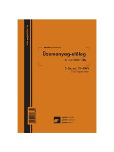   Pátria Nyomtatvány Üzemanyag-előleg elszámolás 25x3 lapos tömb A/5 álló