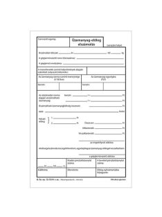   Pátria Nyomtatvány Üzemanyag-előleg elszámolás 25x3 lapos tömb A/5 álló