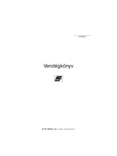 Pátria Nyomtatvány Vendégkönyv 48 oldalas 140x200 mm