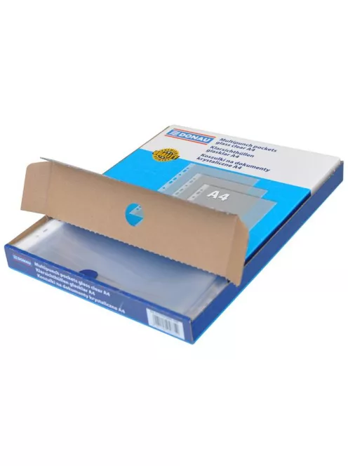 DONAU Genotherm, lefűzhető, A4, 50 mikron, víztiszta, dobozban, DONAU