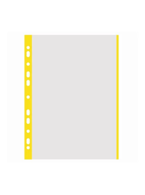 DONAU Genotherm, lefűzhető, színes szélű, A4, 40 mikron, narancsos felület, DONAU, sárga