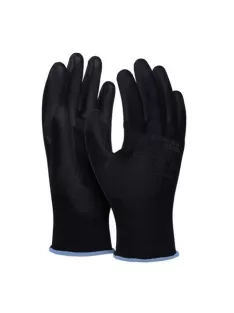   DONAU Szerelőkesztyű, PU, DONAU "Safety", 9/L méret, fekete
