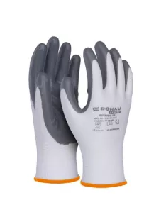   DONAU Szerelőkesztyű, nitril, DONAU "Safety 01", 7/S méret, szürke