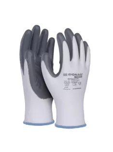   DONAU Szerelőkesztyű, nitril, DONAU "Safety 01", 9/L méret, szürke