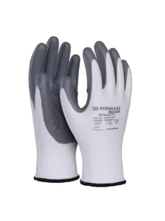   DONAU Szerelőkesztyű, nitril, DONAU "Safety 01", 10/XL méret, szürke