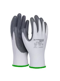   DONAU Szerelőkesztyű, nitril, DONAU "Safety 01",11/XXL méret, szürke