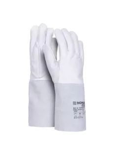   DONAU Védőkesztyű, TIG, kecskebőr, DONAU "Safety", 11/XXL méret, fehér-szürke
