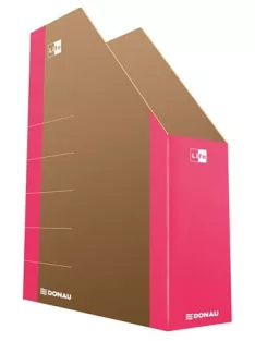   DONAU Iratpapucs, karton, 80 mm, DONAU "Life", neon rózsaszín