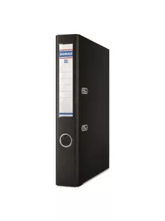   DONAU Iratrendező, 50 mm, A4, PP/karton, élvédő sínnel, DONAU "Master", fekete