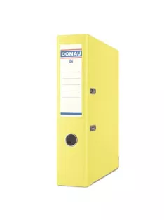   DONAU Iratrendező, 75 mm, A4, PP/karton, élvédő sínnel, DONAU "Master", citromsárga