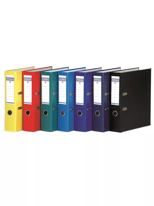 DONAU Iratrendező, 75 mm, A4, PP/karton, élvédő sínnel, DONAU "Master", zöld