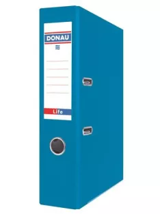   DONAU Iratrendező, 75 mm, A4, PP/karton, élvédő sínnel, DONAU "Life", neon kék