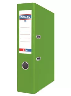   DONAU Iratrendező, 75 mm, A4, PP/karton, élvédő sínnel, DONAU "Life", neon zöld