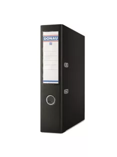   DONAU Iratrendező, 75 mm, A4, PP, élvédő sínnel, DONAU "Premium", fekete