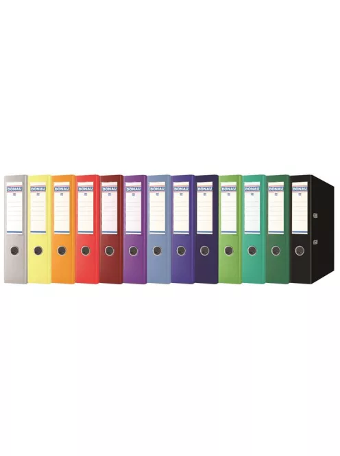 DONAU Iratrendező, 75 mm, A4, PP, élvédő sínnel, DONAU "Premium", zöld