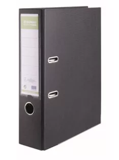   DONAU Iratrendező, 80 mm, A4, PP, élvédő sínnel, DONAU "Premium", fekete